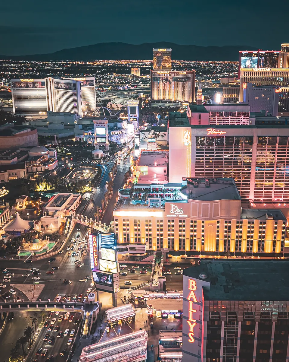Las Vegas Strip after dark