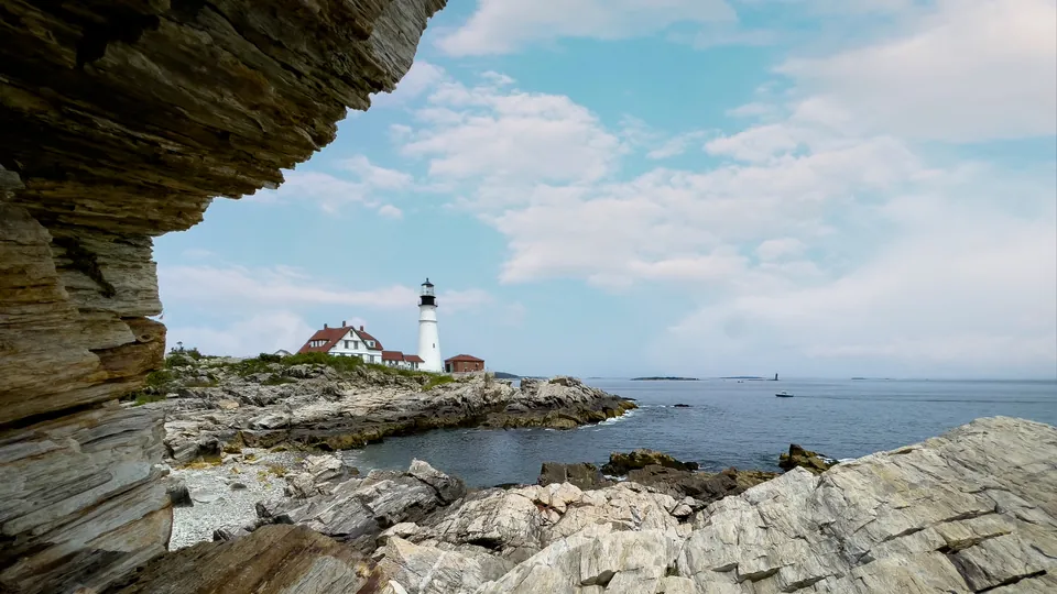 Portland Head Light and the Maine coast